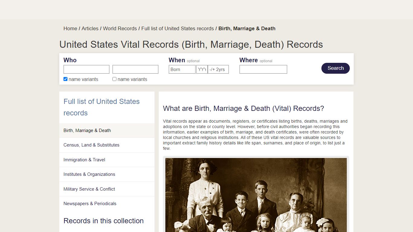 Birth, Marriage & Death | findmypast.com